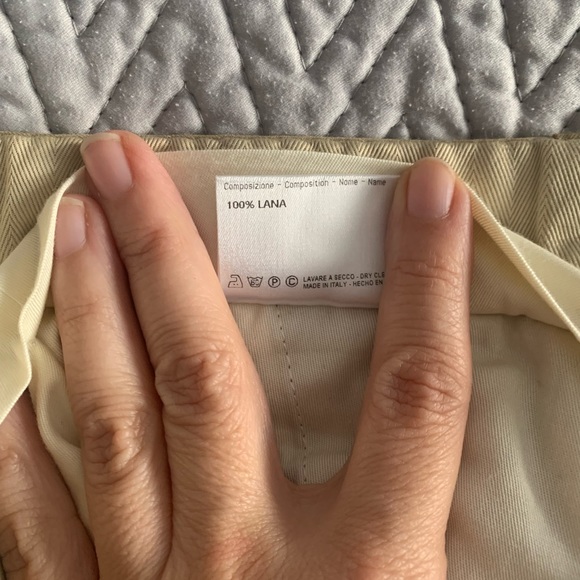 Men’s BRIONI Wool Beige Classic Pants - Picture 4 of 5